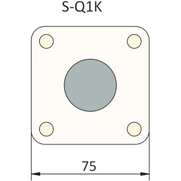 Caixa Botoeira Com 1 Furo 75x75x57,5mm (22,5Mm) SQ2K Steck - Image 3