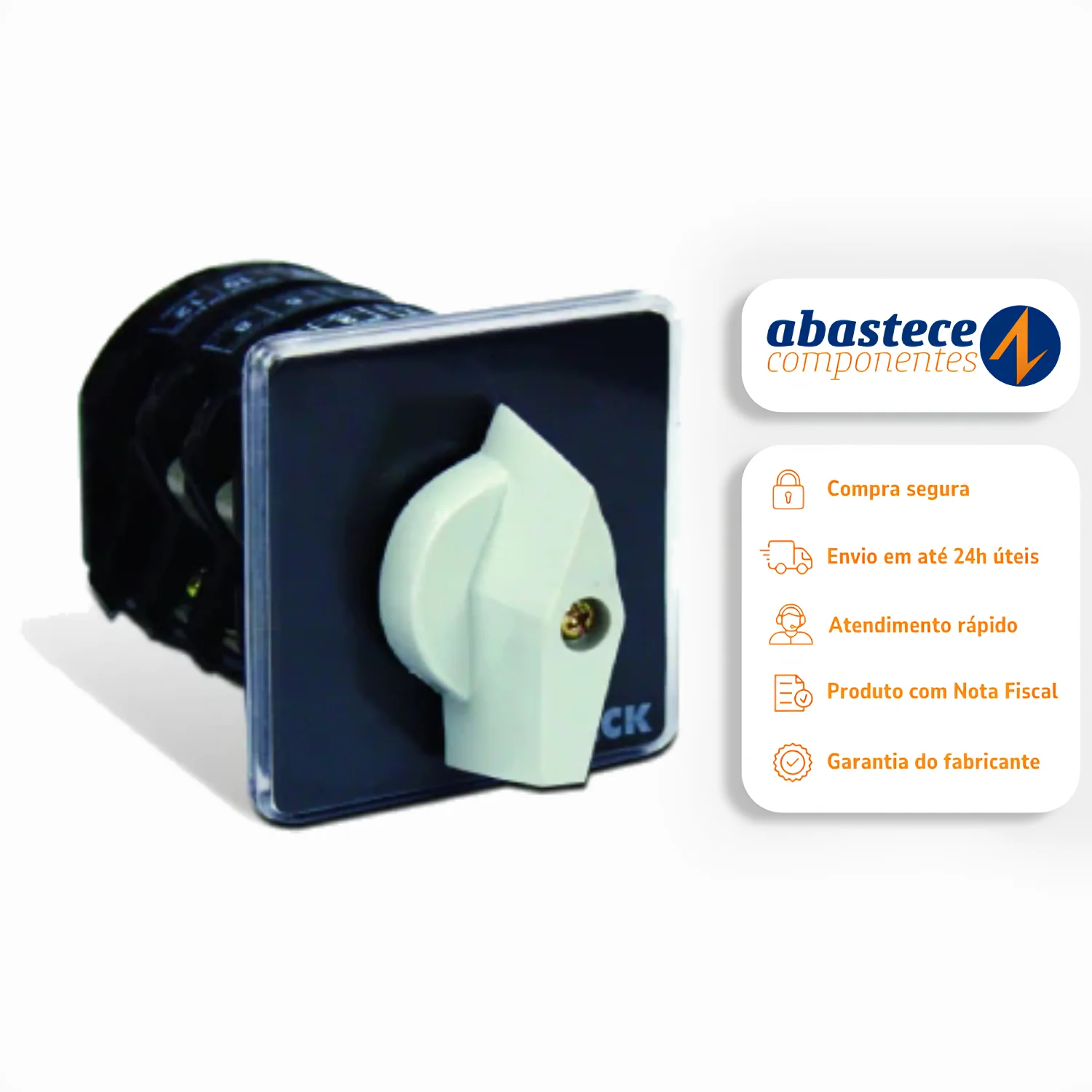Chave Rotativa L/D Trifásica Fixa Frontal 50A - Steck - Image 4
