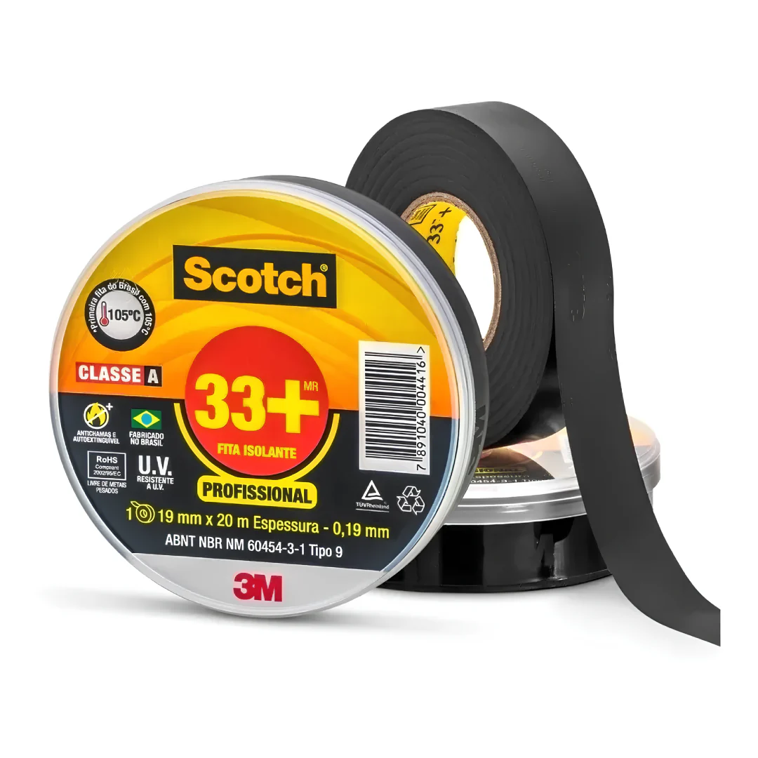 Fita Isolante Profissional 33+ 19mm x 20m 3M Scotch - Image 3