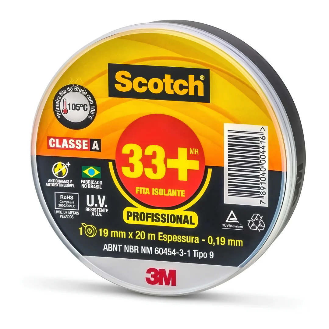 Fita Isolante Profissional 33+ 19mm x 20m 3M Scotch - Image 4