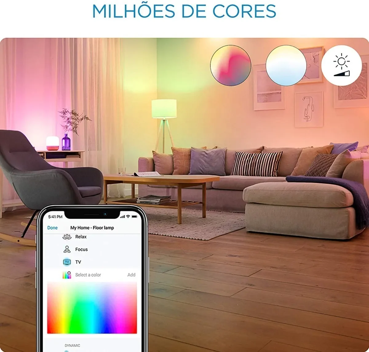 Lâmpada Inteligente Led Wifi Rgb Dicroica GU10 110V WiZ - Image 11