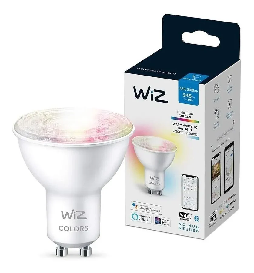 Lâmpada Inteligente Led Wifi Rgb Dicroica GU10 110V WiZ - Image 6