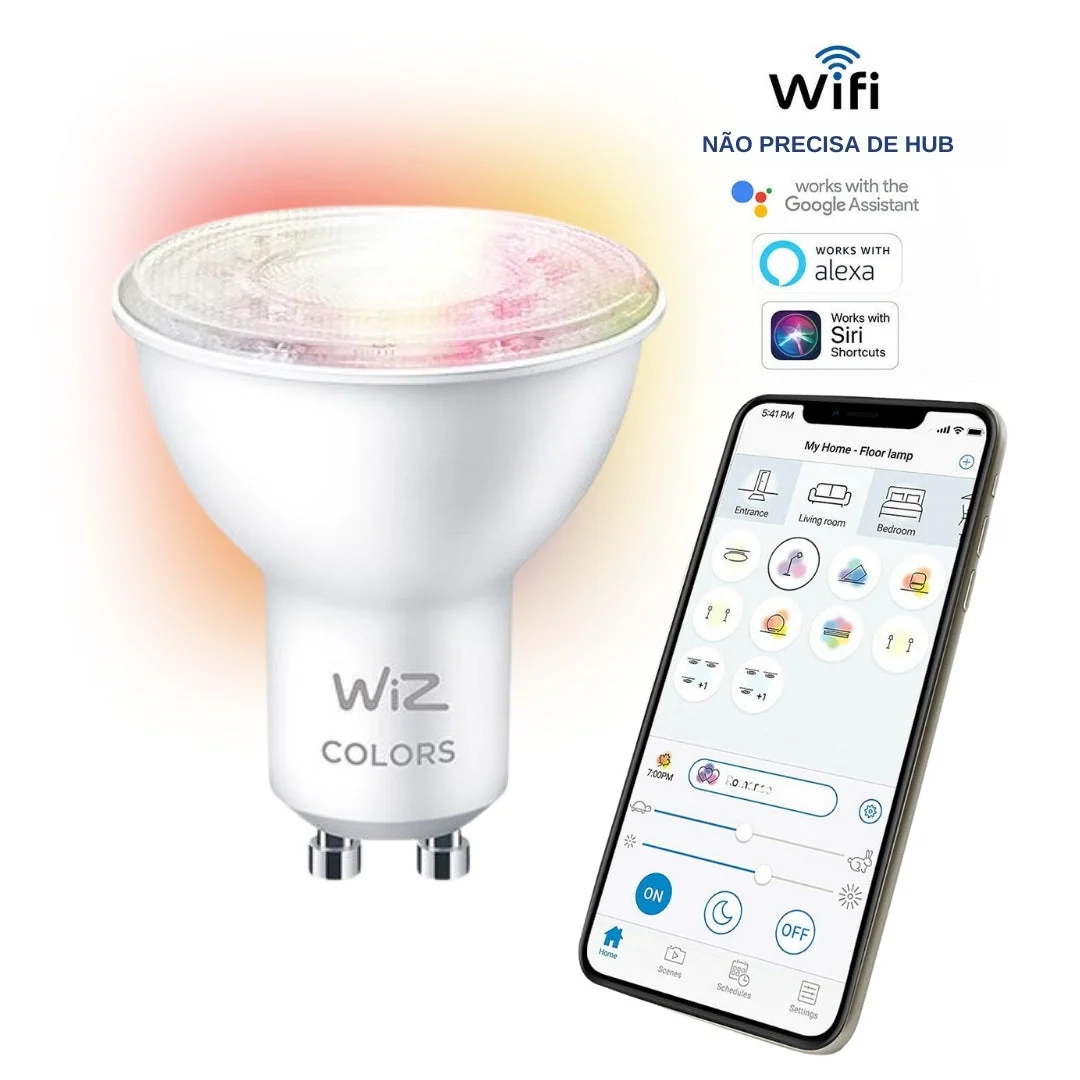 Lâmpada Inteligente Led Wifi Rgb Dicroica GU10 220V WiZ - Image 15