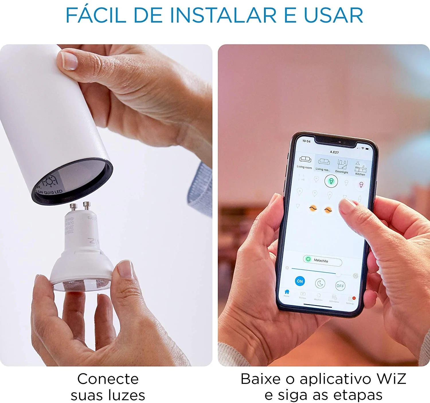 Lâmpada Inteligente Led Wifi Rgb Dicroica GU10 220V WiZ - Image 9