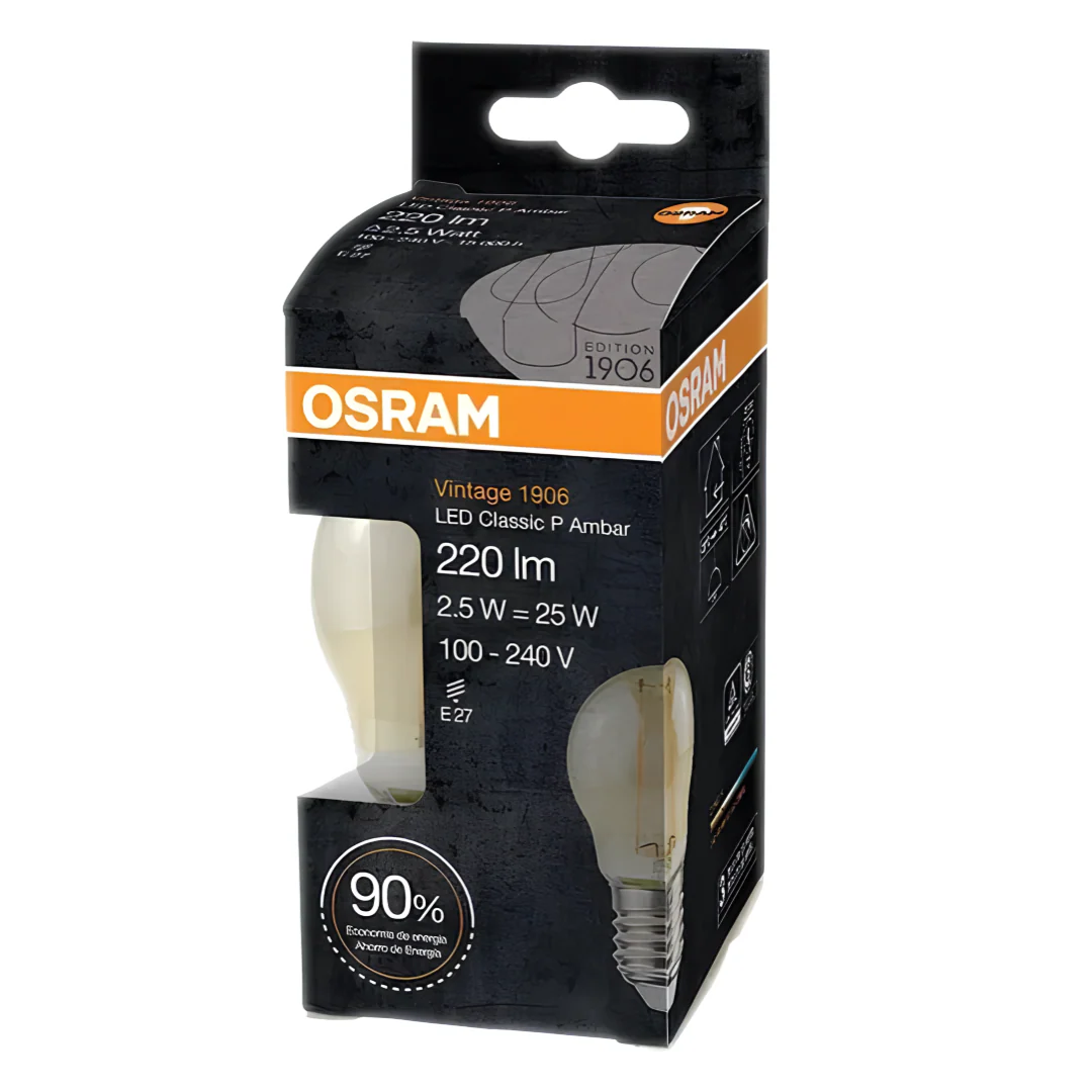 Lampada Led Bolinha Filamento 2,5W 2500K 220Lm Bivolt E27 Osram - Image 3
