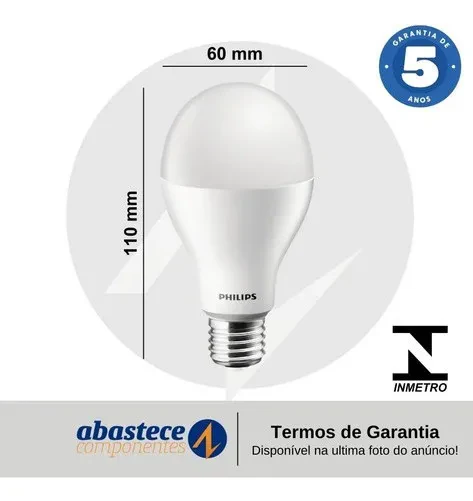 Lampada Led Bulbo 11W 1018Lm 180° Bivolt E27 Philips - Image 16