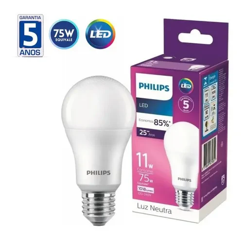 Lampada Led Bulbo 11W 1018Lm 180° Bivolt E27 Philips - Image 17