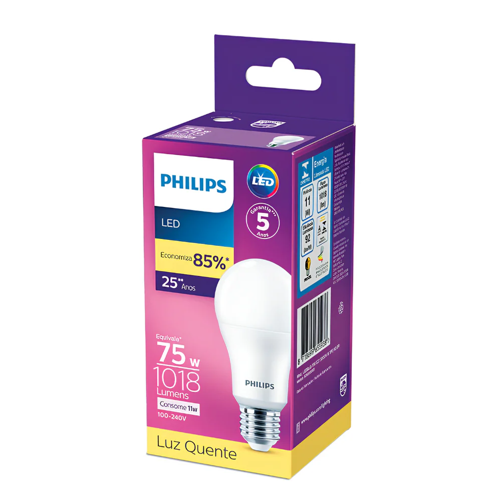 Lampada Led Bulbo 11W 1018Lm 180° Bivolt E27 Philips - Image 3