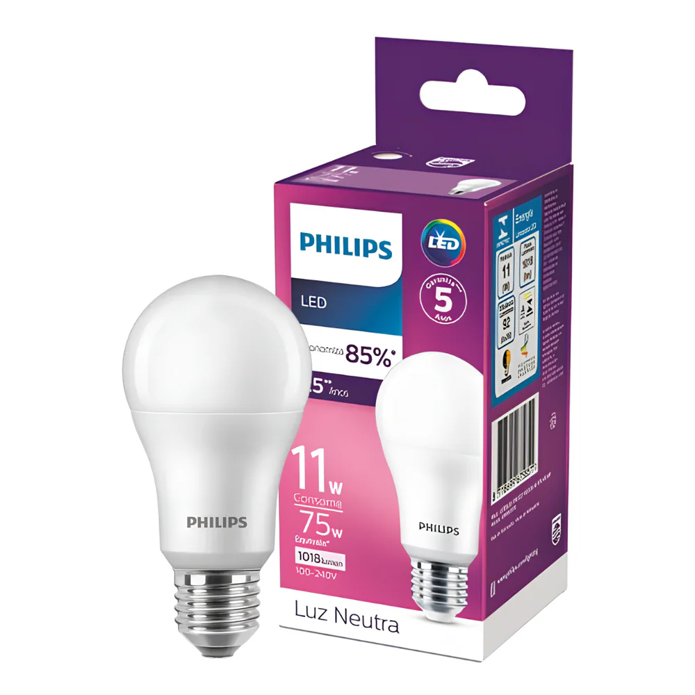 Lampada Led Bulbo 11W 1018Lm 180° Bivolt E27 Philips - Image 5