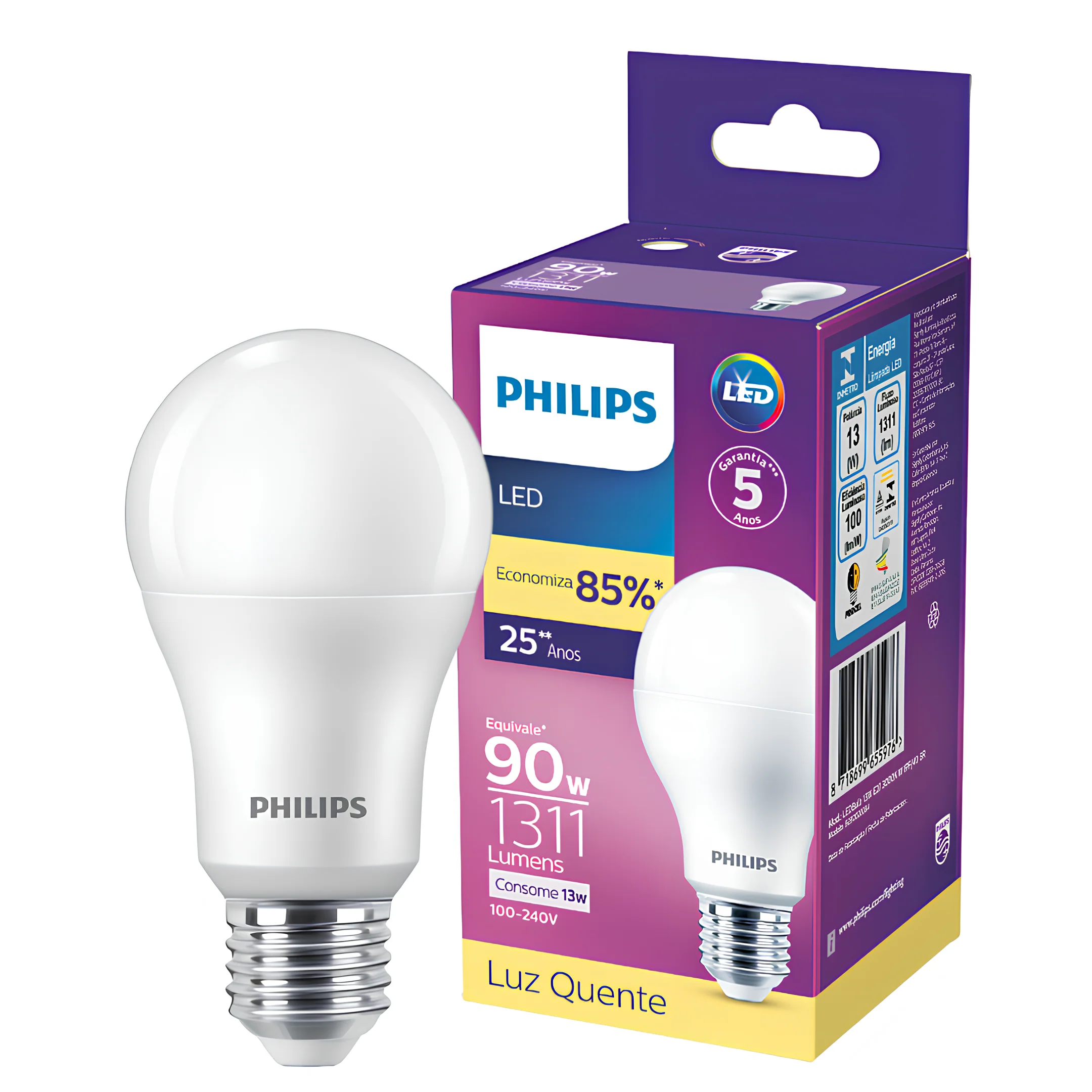 Lampada Led Bulbo 13W 1311Lm 180° Bivolt E27 Philips - Image 13