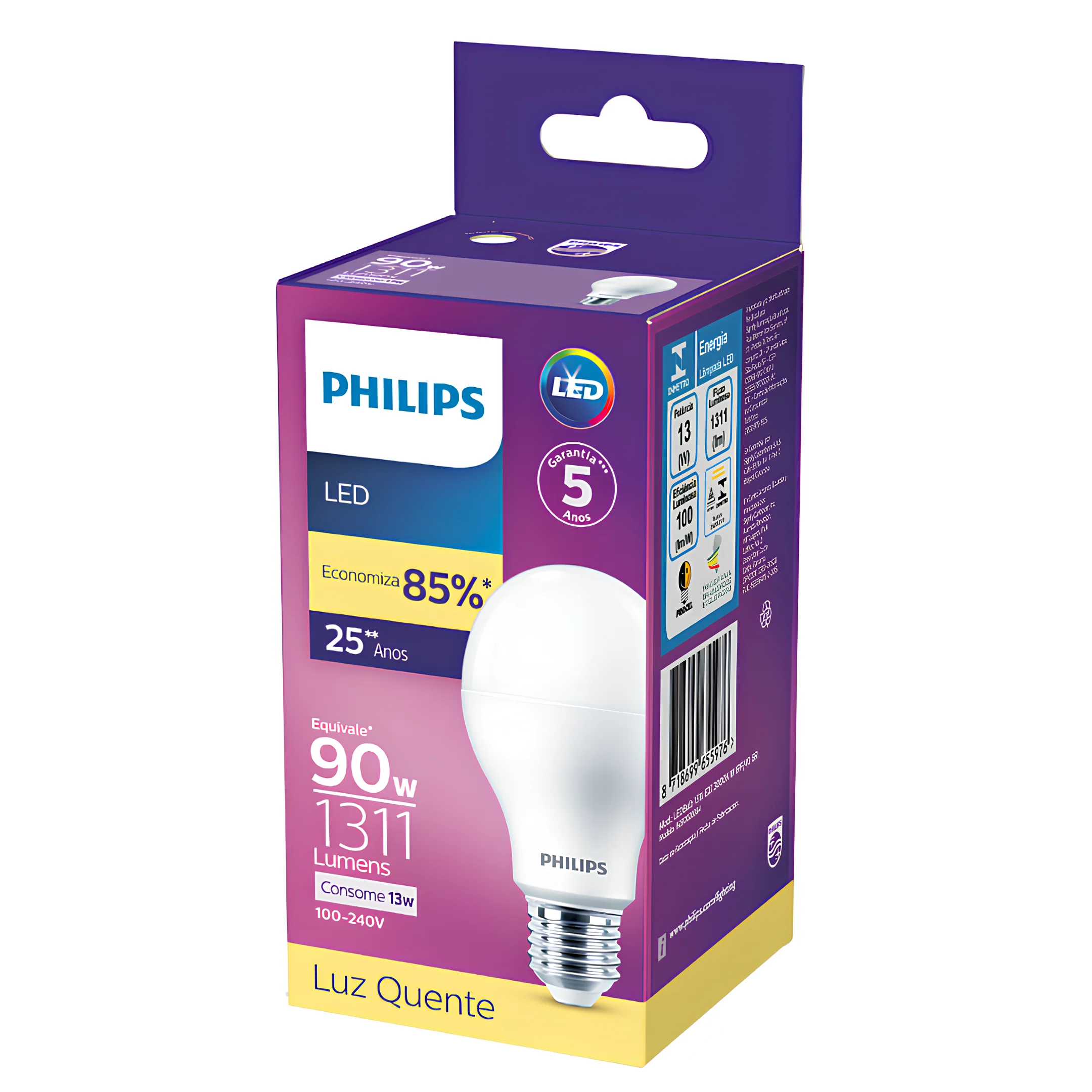 Lampada Led Bulbo 13W 1311Lm 180° Bivolt E27 Philips - Image 3