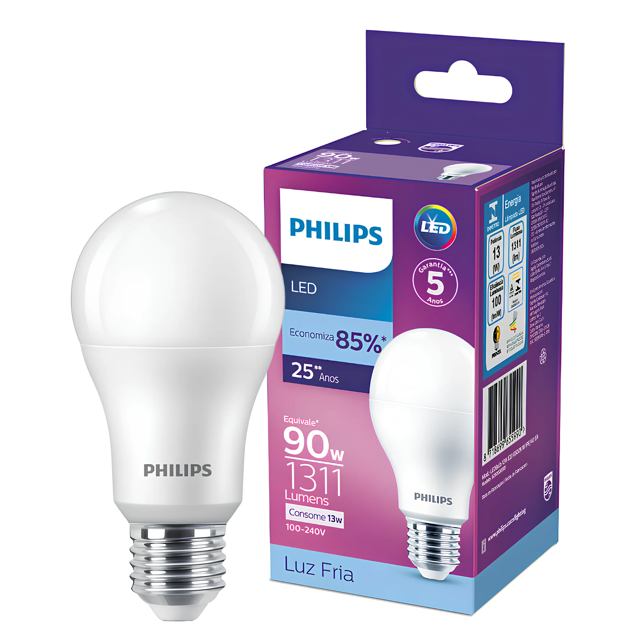 Lampada Led Bulbo 13W 1311Lm 180° Bivolt E27 Philips - Image 9