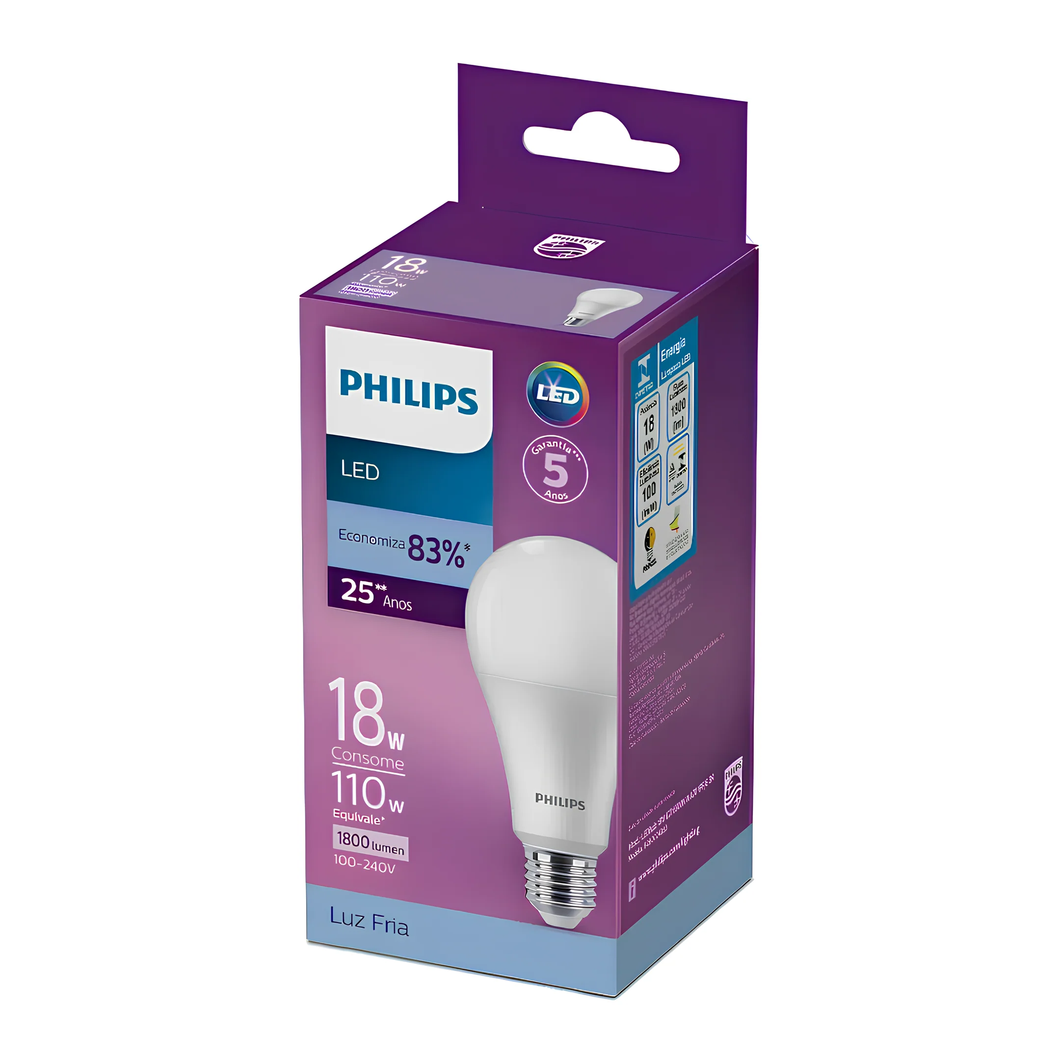 Lampada Led Bulbo 18W 6500K 1800Lm 150° Bivolt E27 Philips - Image 7