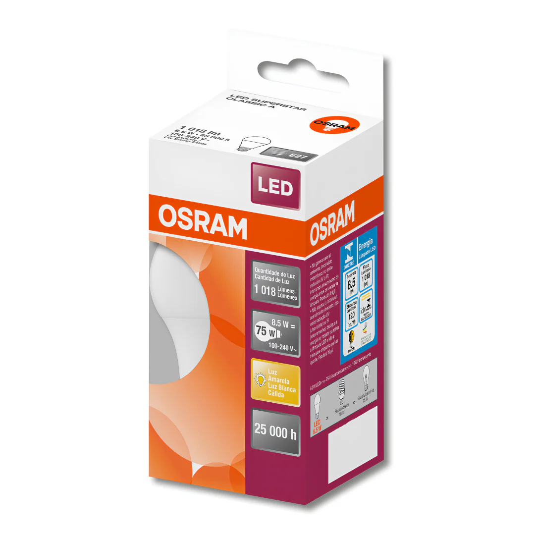 Lampada Led Bulbo 8,5W 1018Lm 180° Bivolt E27 Osram - Image 3