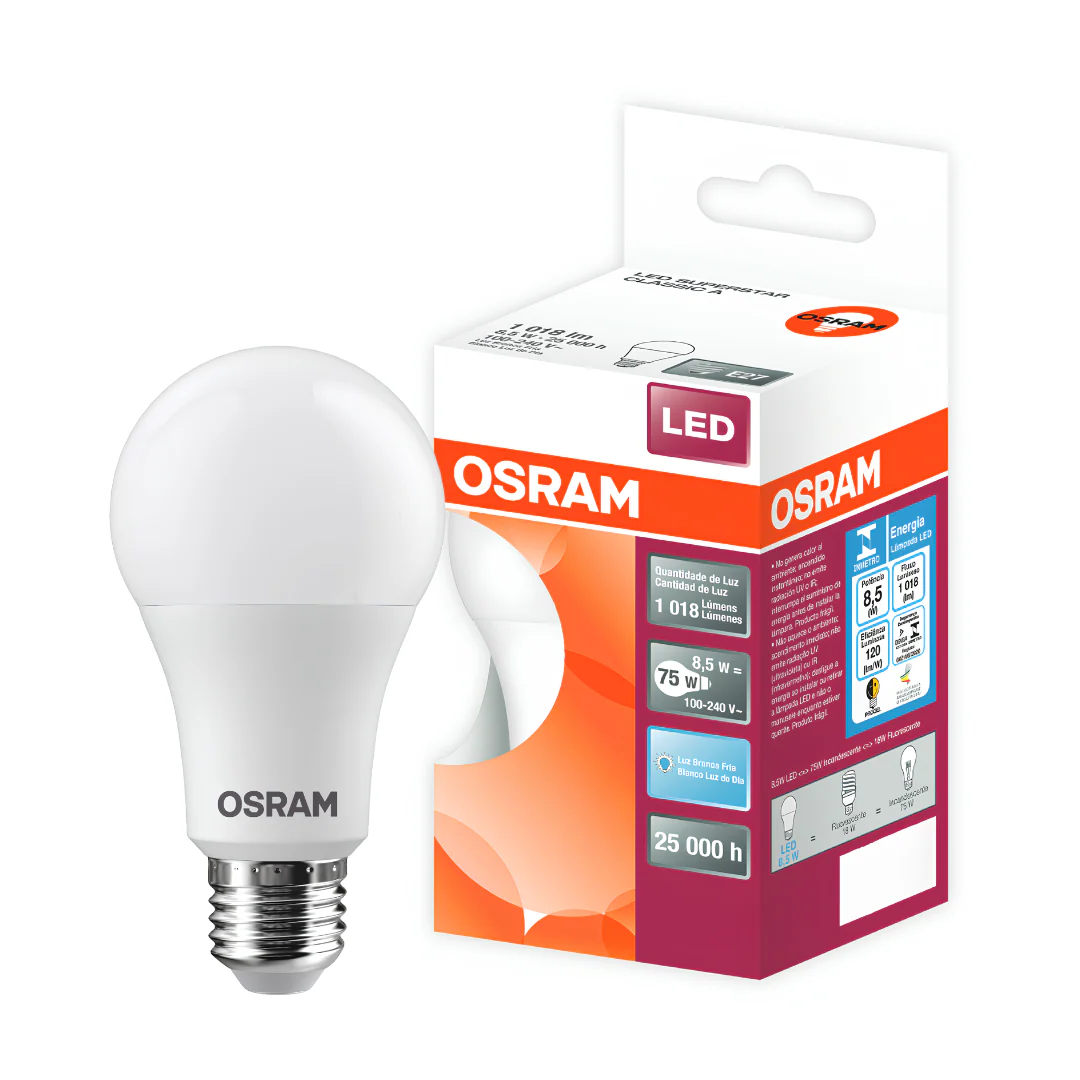Lampada Led Bulbo 8,5W 1018Lm 180° Bivolt E27 Osram - Image 5