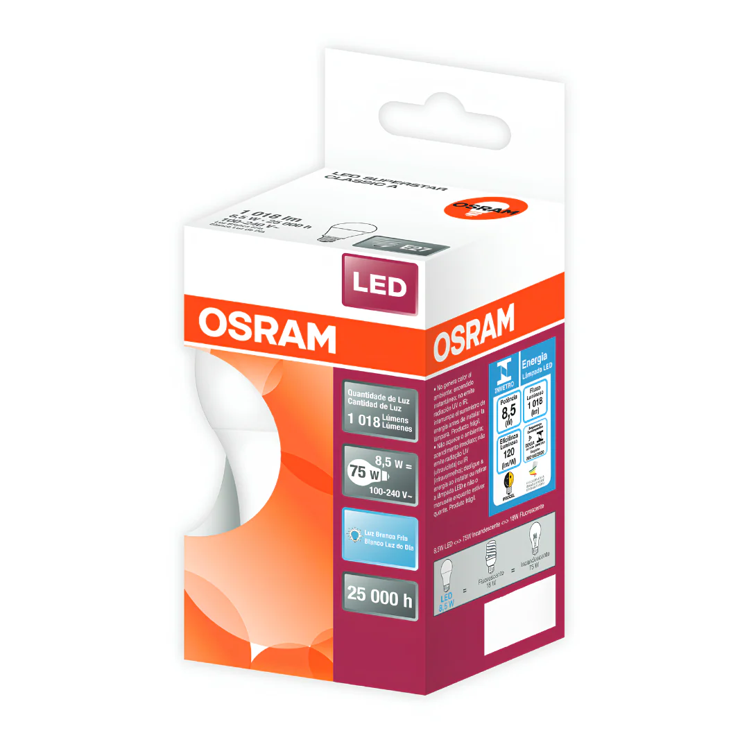 Lampada Led Bulbo 8,5W 1018Lm 180° Bivolt E27 Osram - Image 7