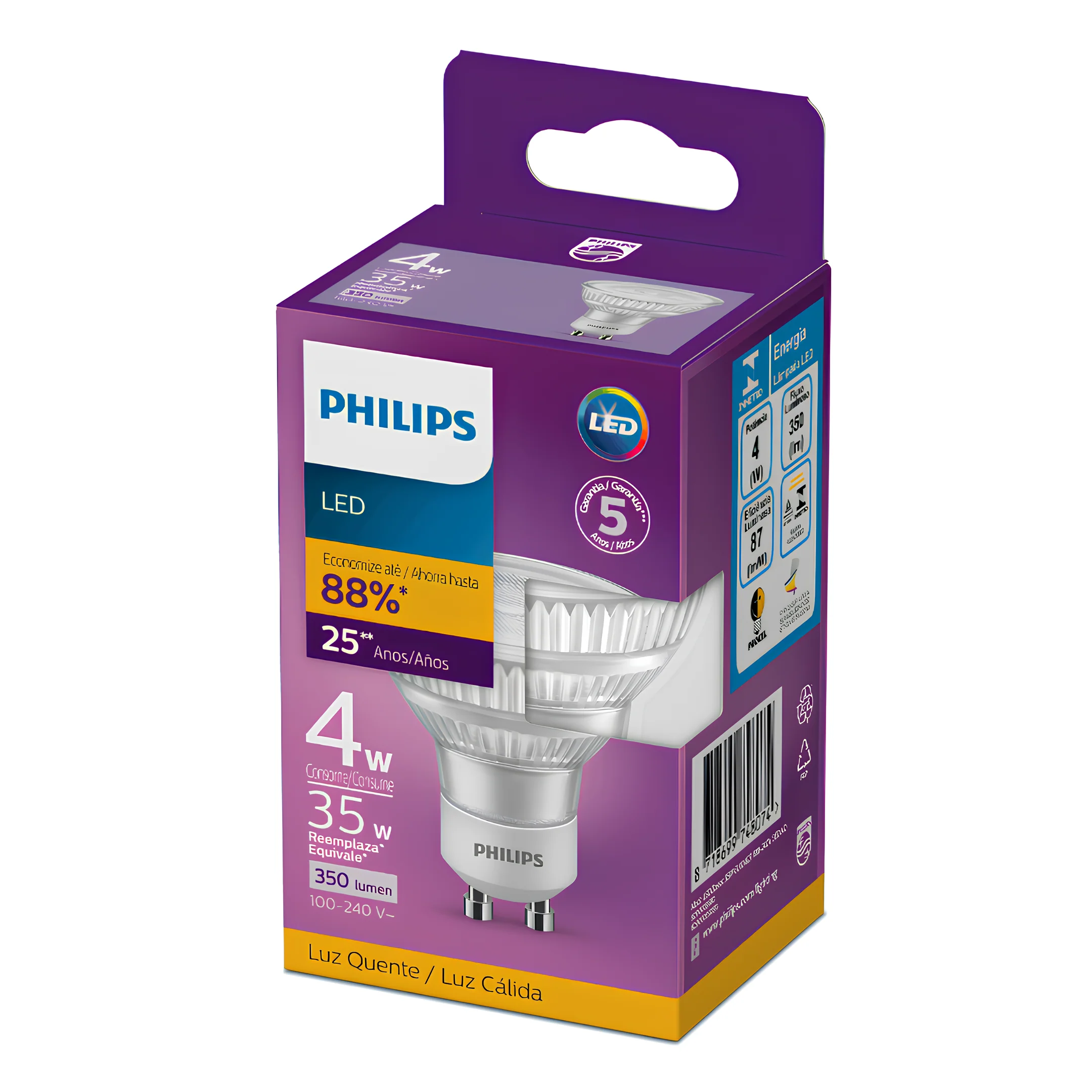 Lampada Led Dicroica 4W 350Lm 36° Bivolt Gu10 Philips - Image 15