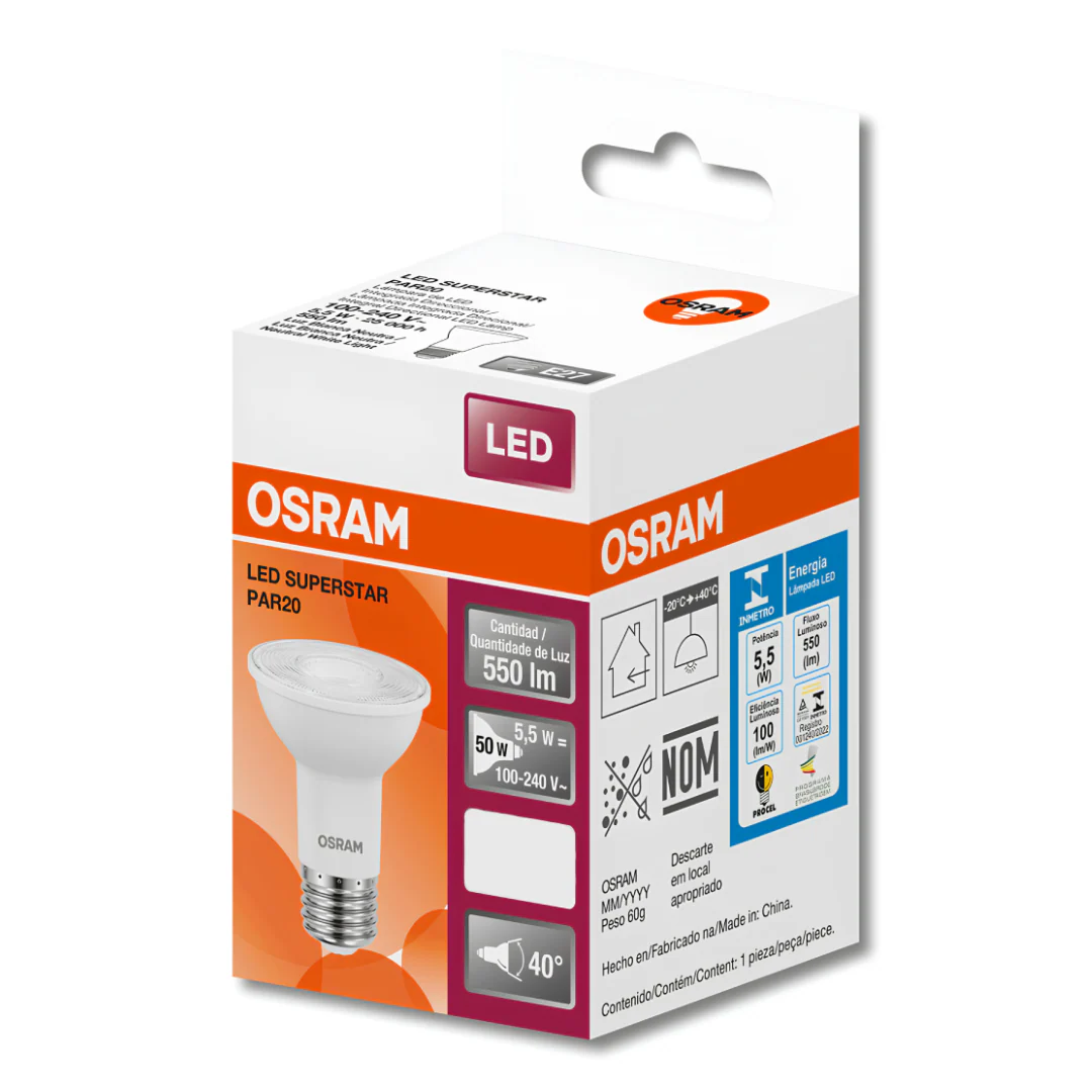 Lampada Led Par20 5,5W 525Lm 40° Ip20 Bivolt E27 G4 Osram - Image 11