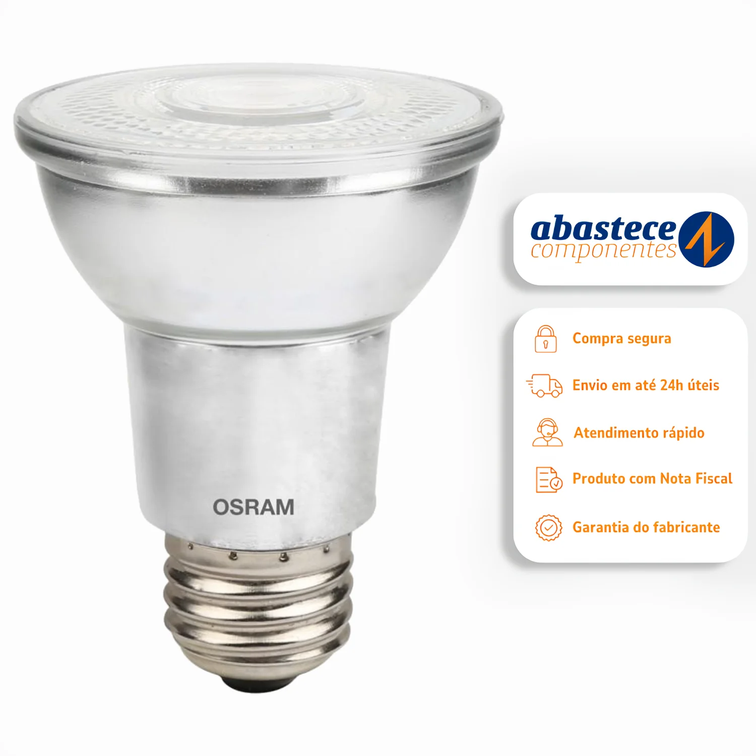 Lampada Led Par20 7W 3000K 525Lm 25° Ip65 Bivolt E27 Osram - Image 4