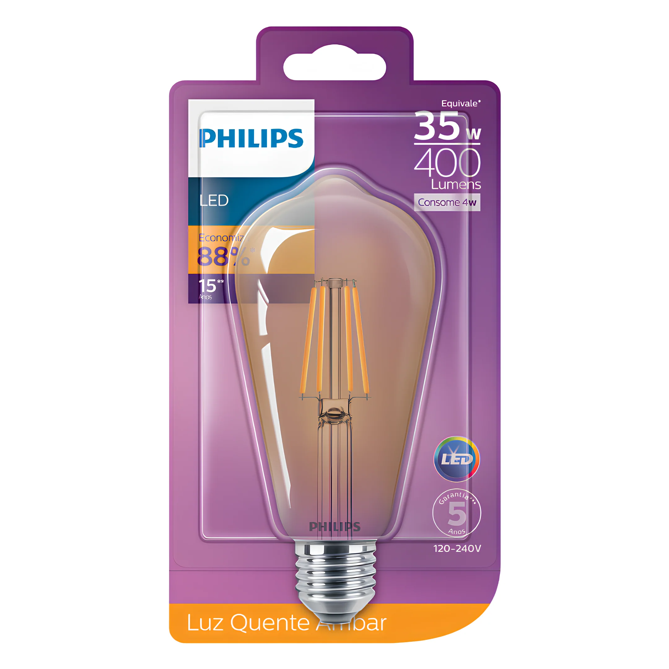 Lampada Led Retro Filamento St64 4W 2500K 400Lm Philips - Image 7
