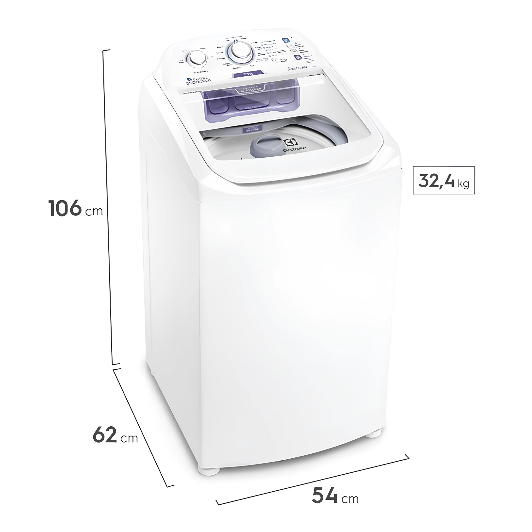 Lavadora de Roupas 8,5Kg LAC09 Branca 220v Electrolux - Image 14