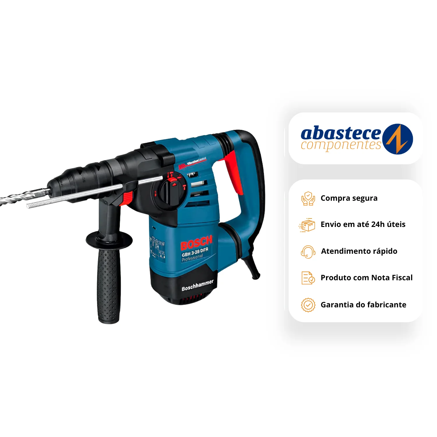 Martelete Plus 800w Gbh 3-28 Dre Perfurador Rompedor Bosch 220v - Image 5