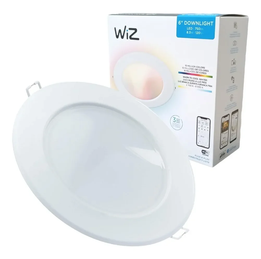 Painel Smart Embutir Inteligente 19cm Led Wifi Rgb 110V WiZ - Image 7