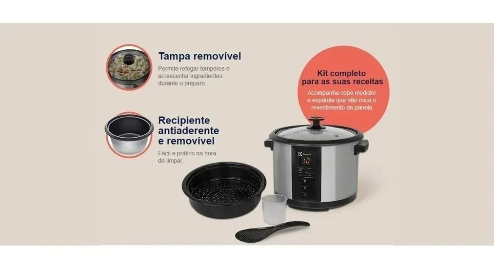 Panela De Arroz Elétrica 1,8L Ecc20 Electrolux - Image 24