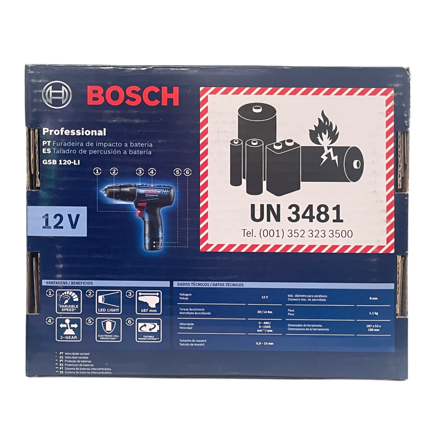 Furadeira Parafusadeira De Impacto 12v 3/8 Gsb120-li Bosch - Image 4