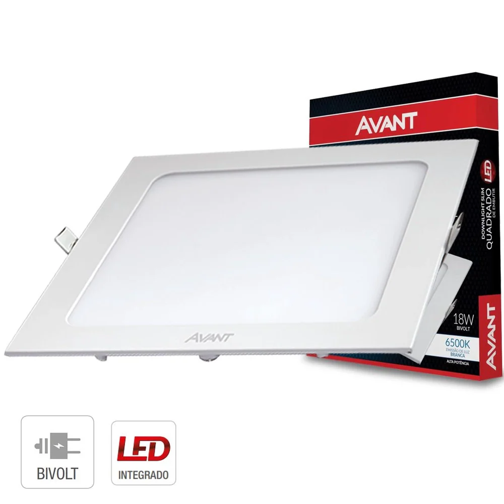 Plafon Painel De Embutir Led Redondo 18w Slim Pop Avant - Image 9