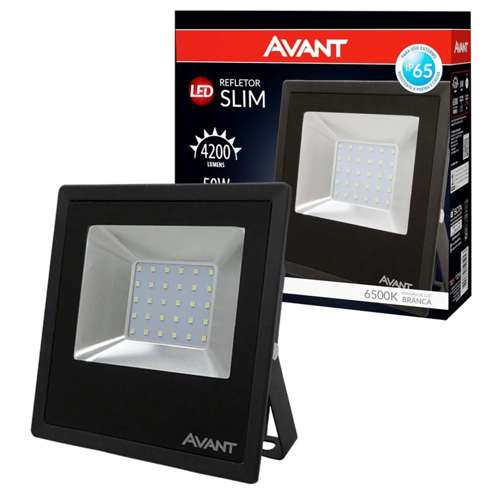 Refletor Led Slim 50W 6500K 3750Lm 120° Ip65 Bivolt Avant - Image 3