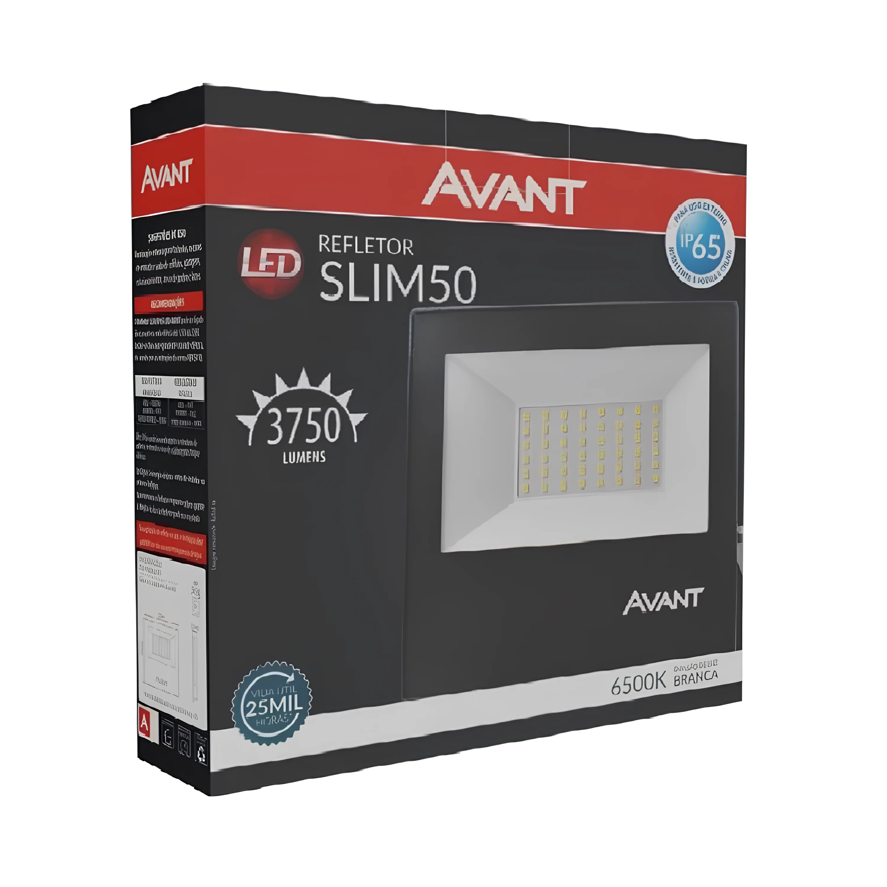 Refletor Led Slim 50W 6500K 3750Lm 120° Ip65 Bivolt Avant - Image 5