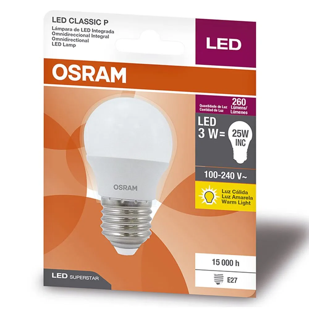 Lâmpada Led Bolinha 3w 260lm E27 Bivolt Osram - Image 4