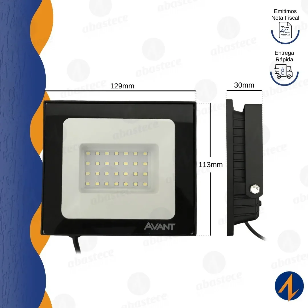 Refletor Led Slim 30W 6500K Bivolt Avant - Image 3