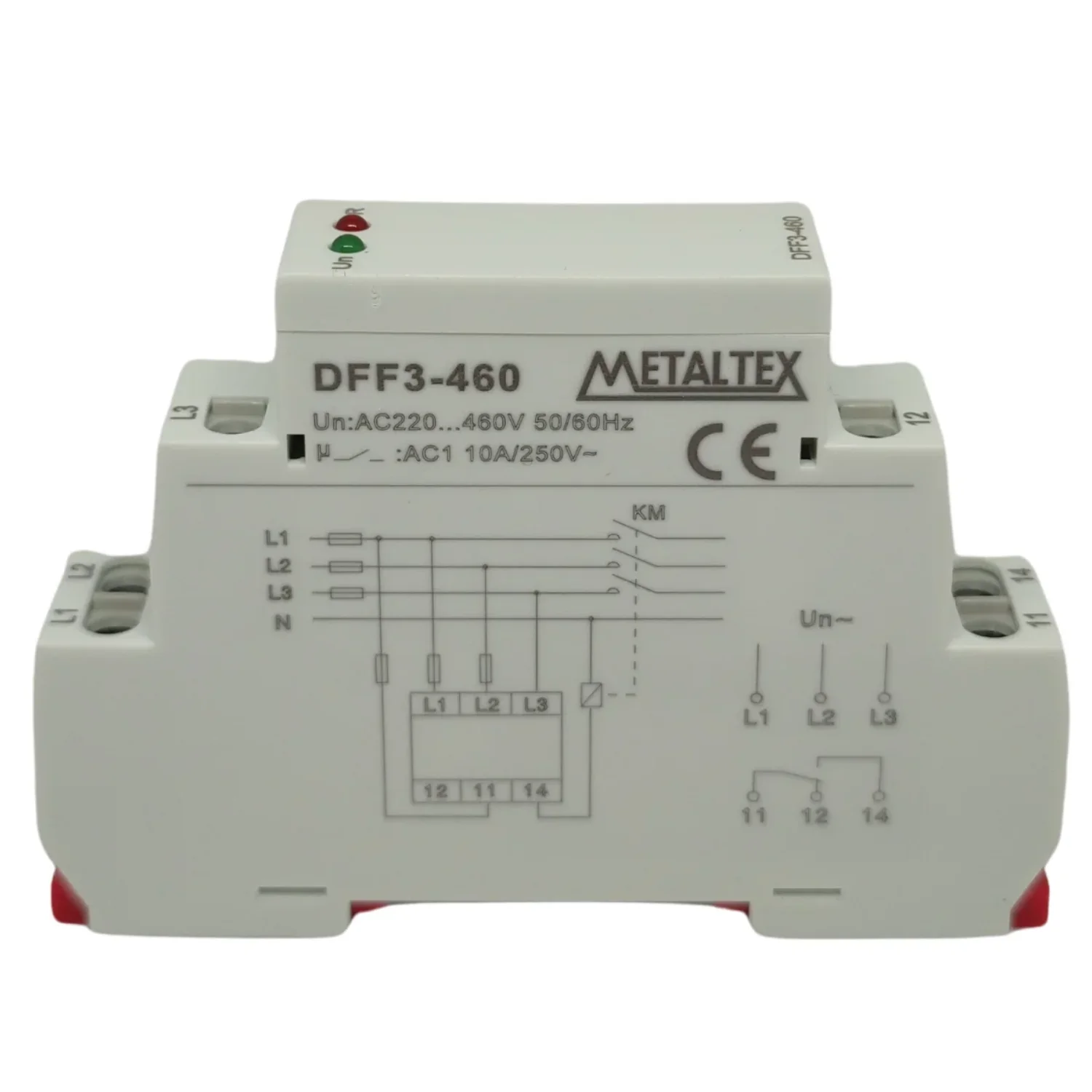 Relé Falta de Fase e Sequência DFF3-460 220-460VCA Metaltex - Image 3