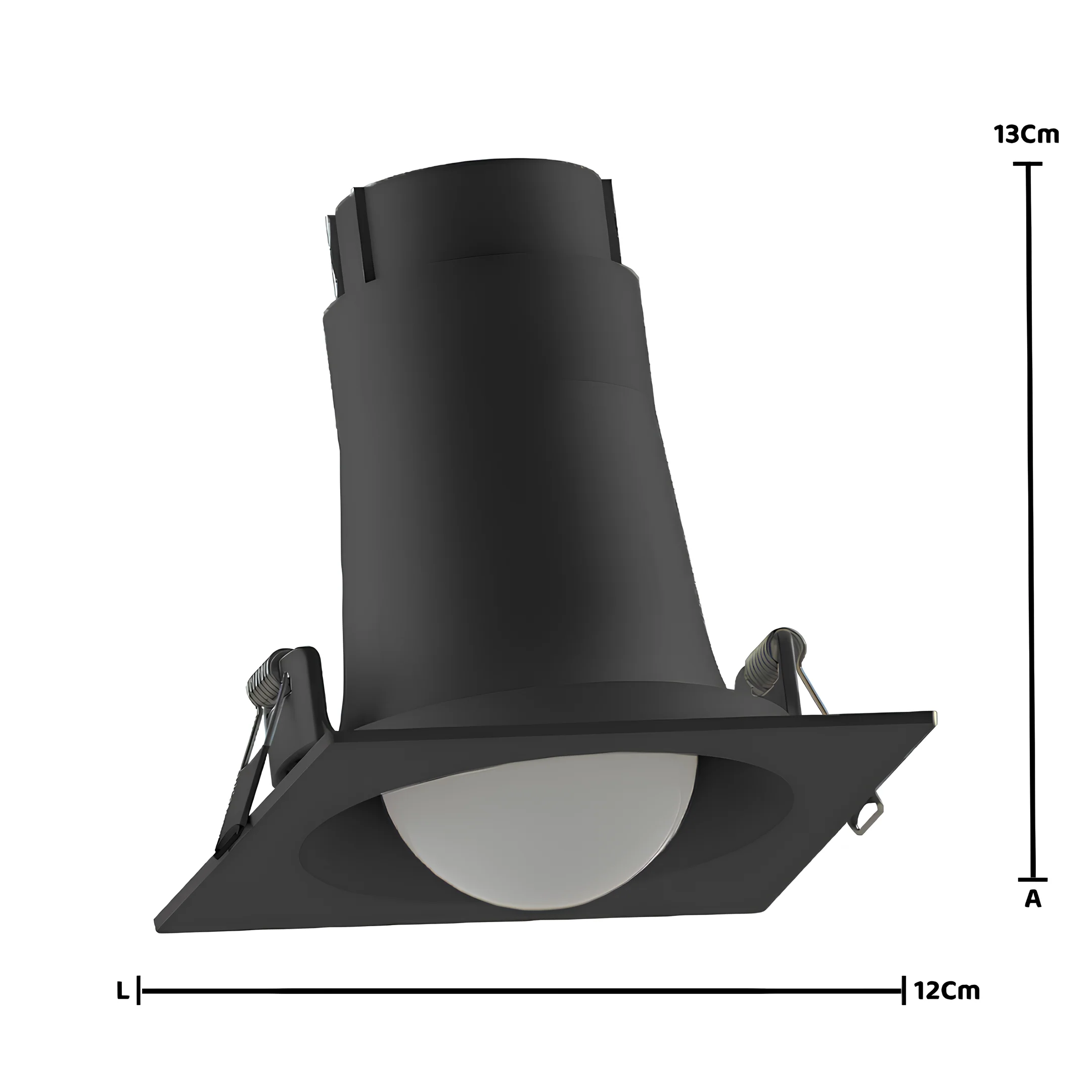 Spot Quadrado Embutir Face Plana Bulbo A60 12x13Cm Saveenergy - Image 3