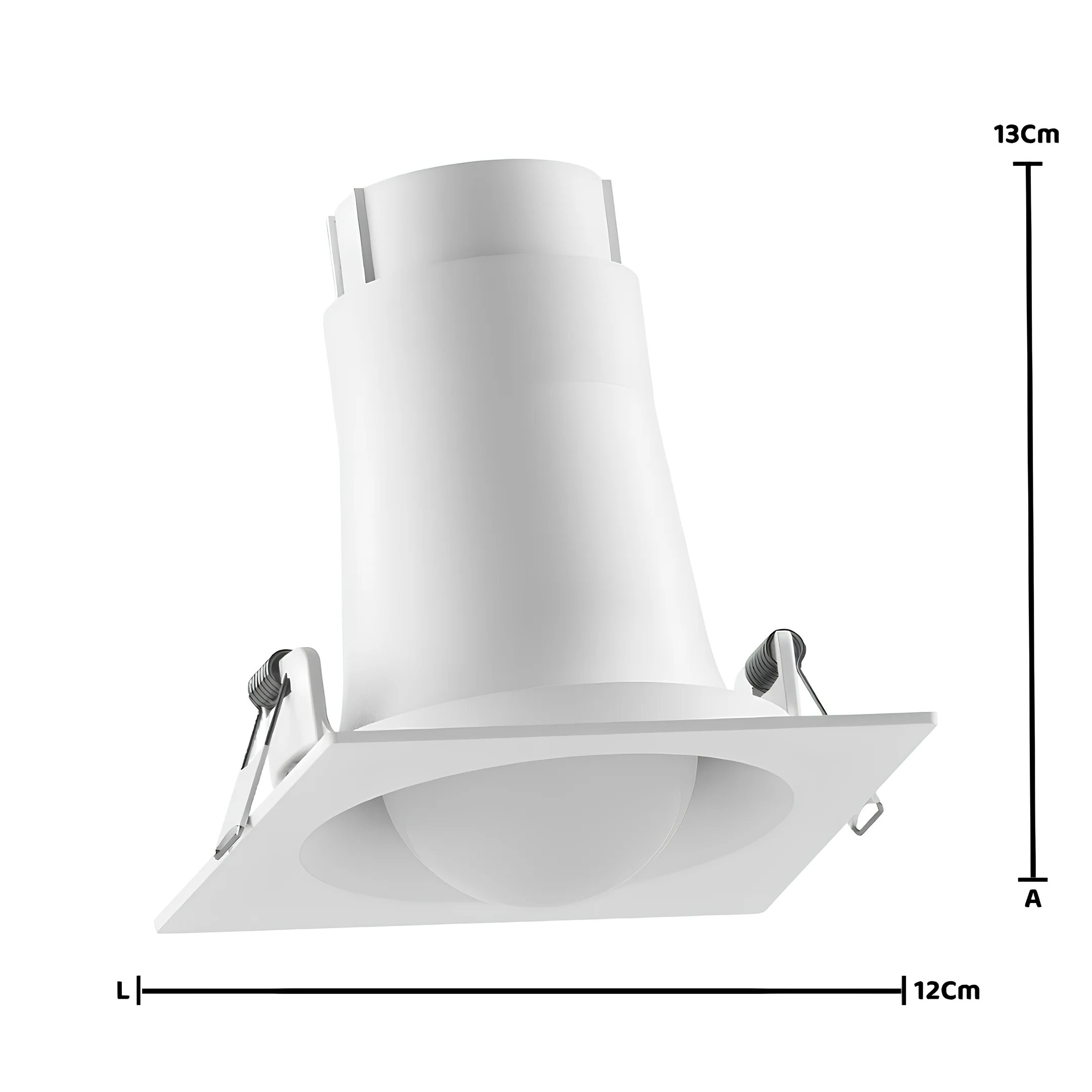 Spot Quadrado Embutir Face Plana Bulbo A60 12x13Cm Saveenergy - Image 6